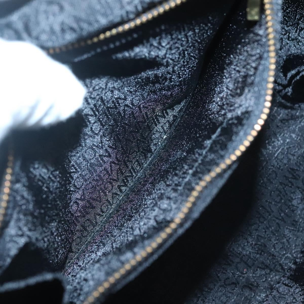 Versace Vanity Hand Bag Leather, BLACK, LEATHER, Handbag