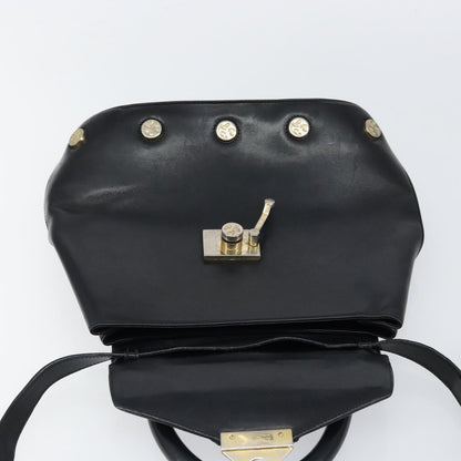 Salvatore Ferragamo Vintage Handbag Leather, BLACK, LEATHER, Handbag