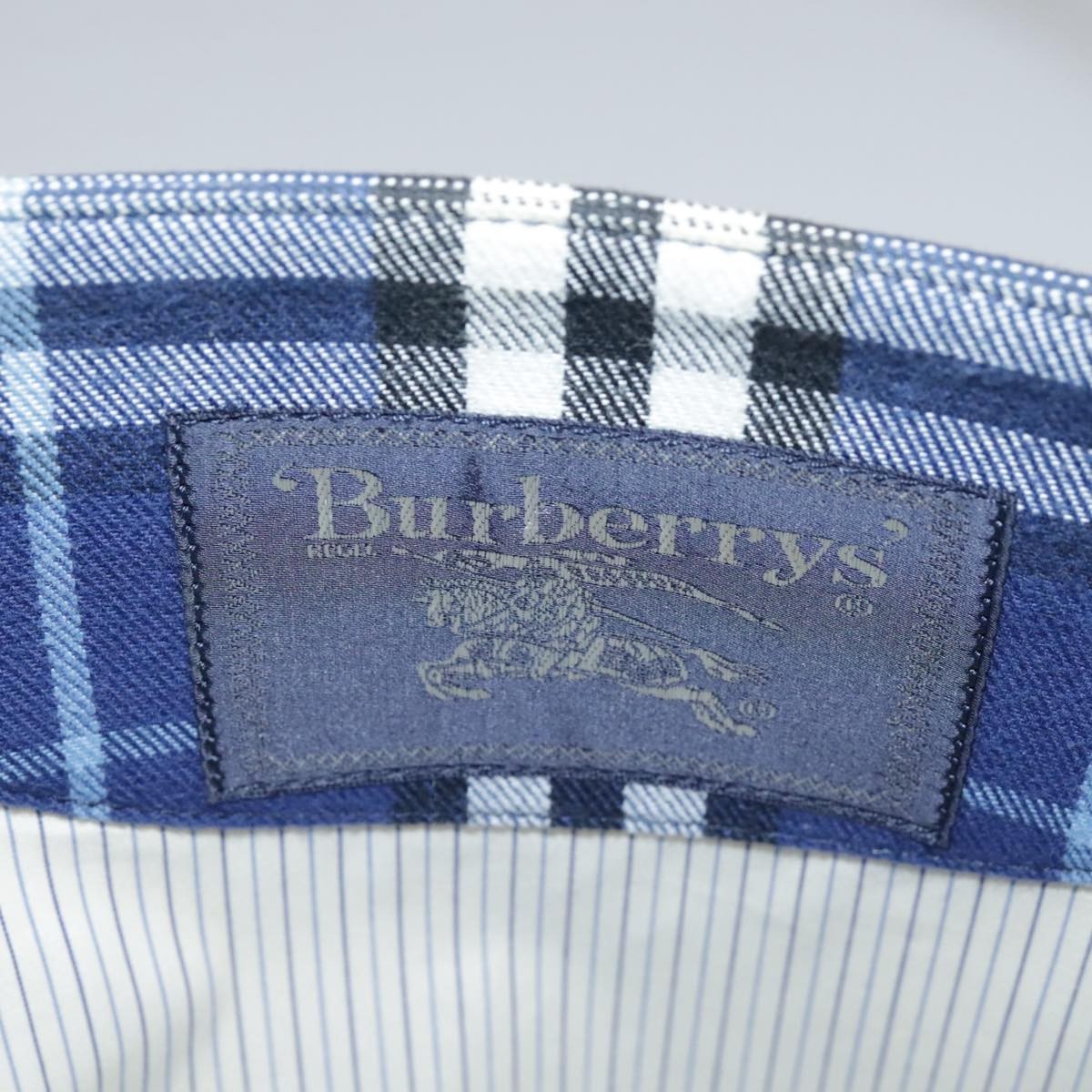 Burberry Nova Check Tote canvas check pattern, BLUE, CANVAS, Tote bag