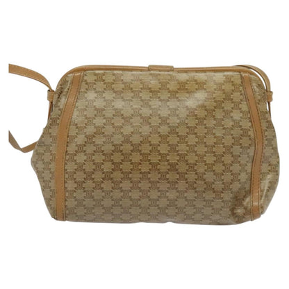 Celine Macadam Shoulder Bag PVC Leather, BEIGE, PVC, Shoulder bag