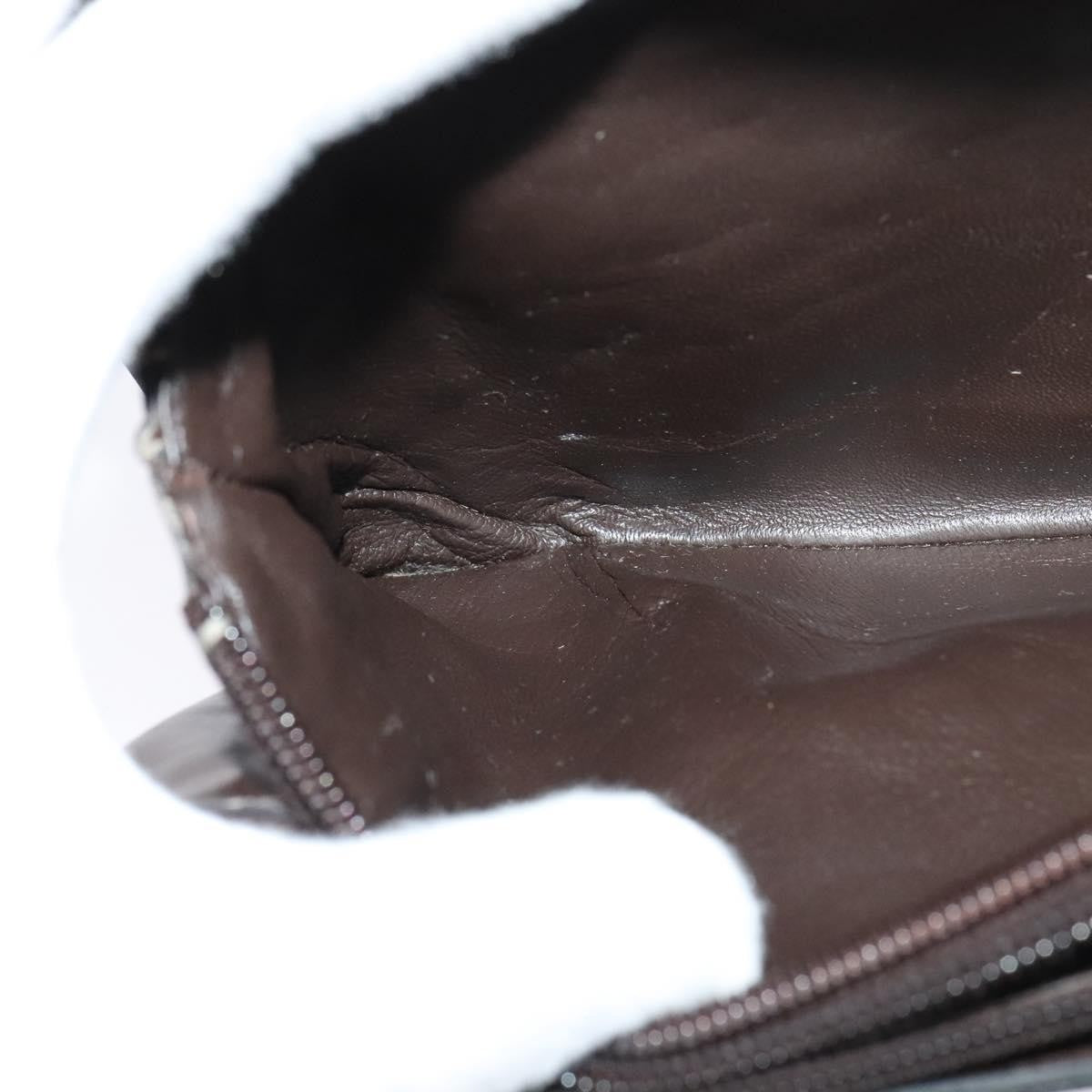 Celine C Sulky Shoulder bag Canvas and Leather, BROWN, CANVAS, Shoulder bag