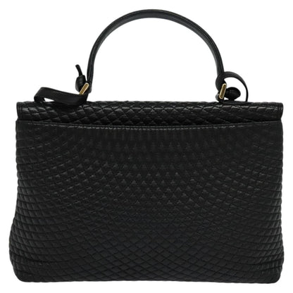 Bally Vintage Handbag Quilted Leather, BLACK, LEATHER, Handbag