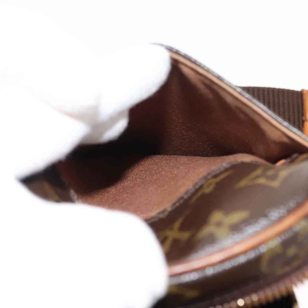 Louis Vuitton Pochette Gange Monogram Canvas, BROWN, CANVAS, Clutche & pouche