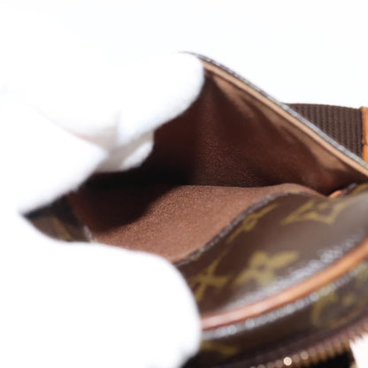 Louis Vuitton Pochette Gange Monogram Canvas, BROWN, CANVAS, Clutche & pouche