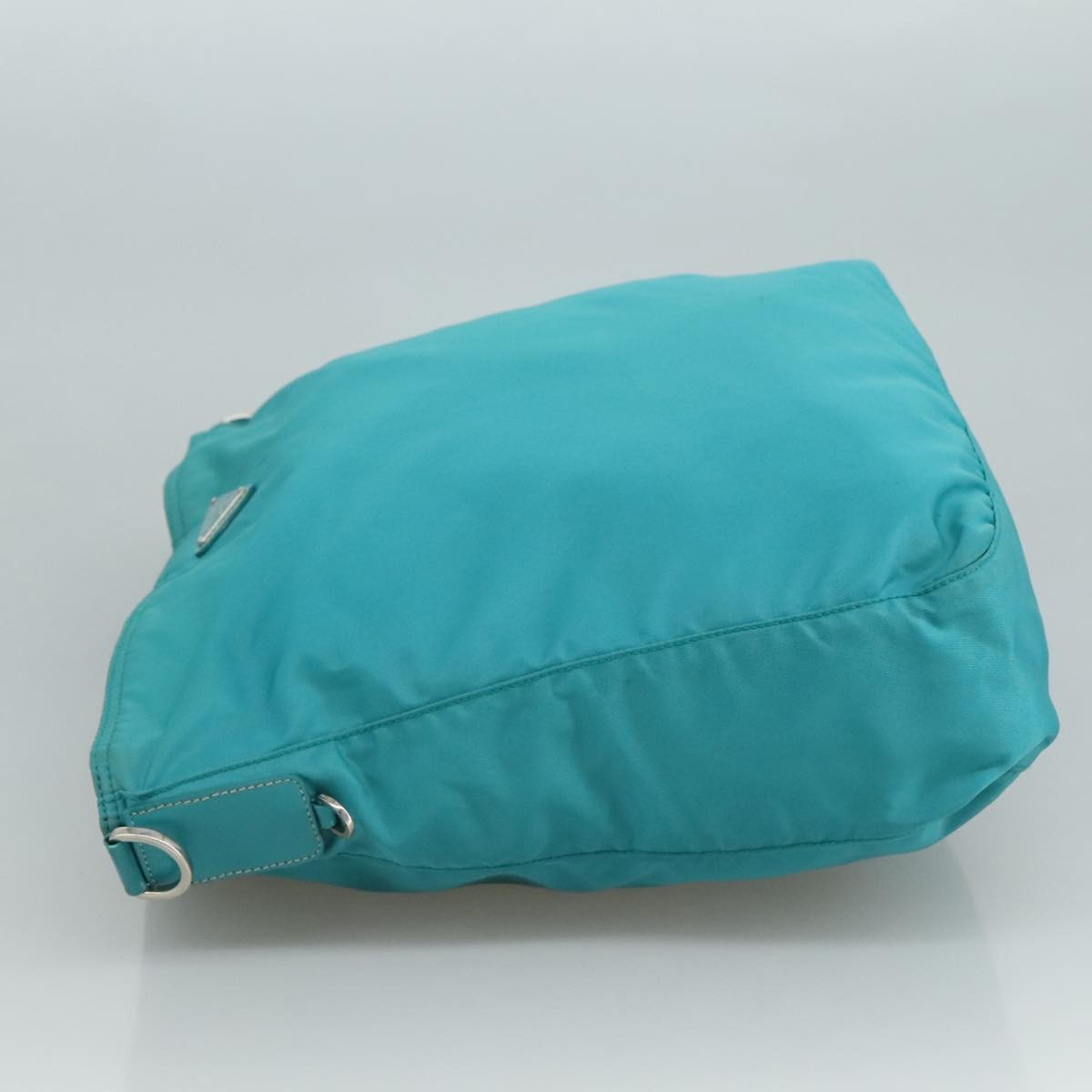 Prada Zip Top Messenger Bag Tessuto, TURQUOISE, NYLON, Shoulder bag