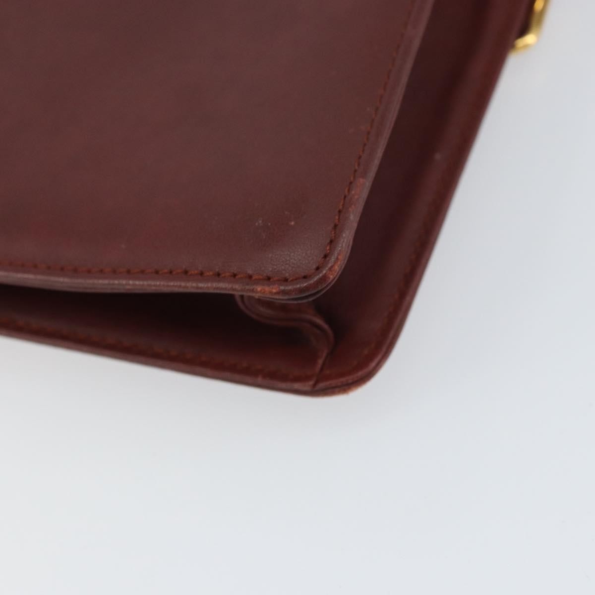 cartier Must de Cartier Shoulder Bag Leather, BURGUNDY, LEATHER, Shoulder bag