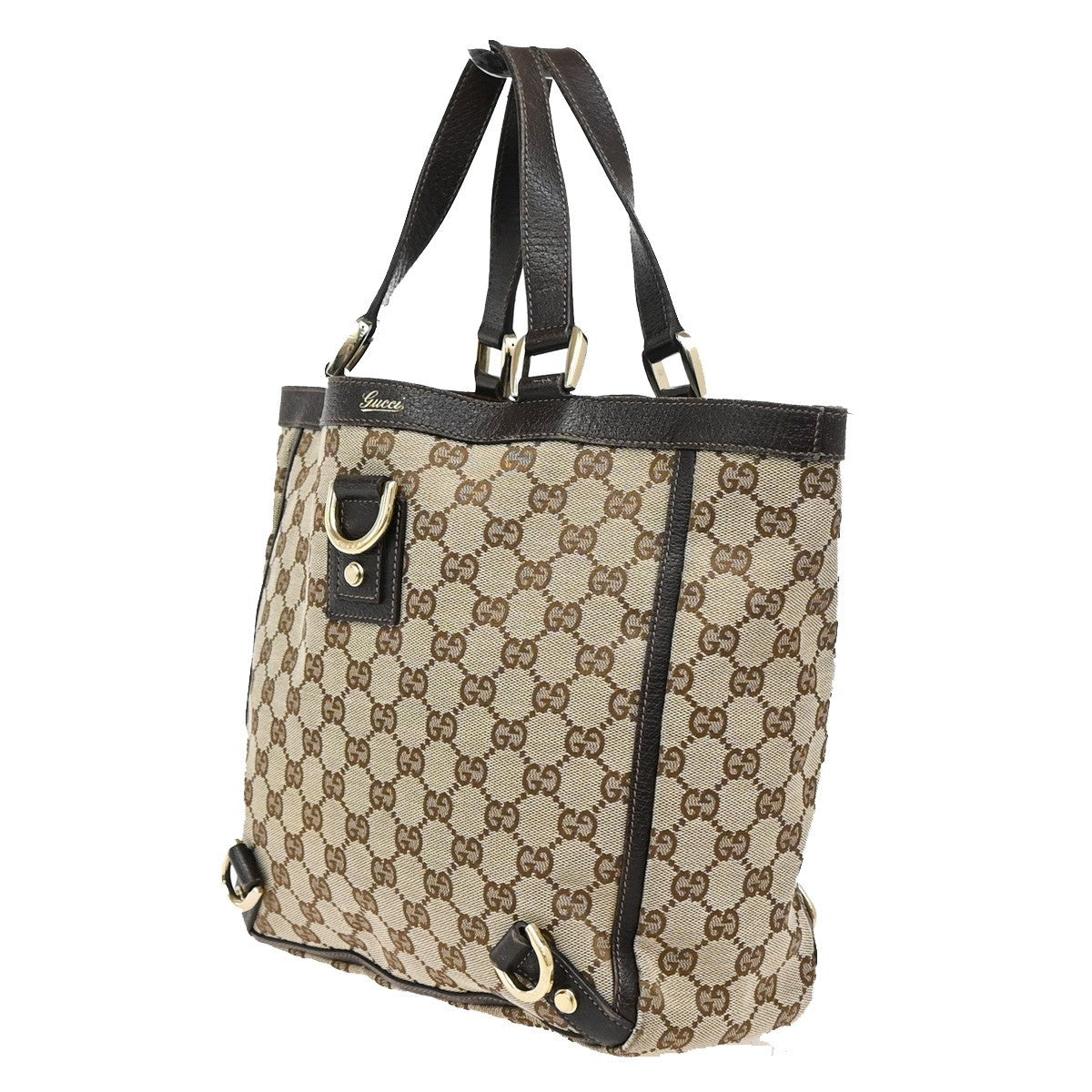 Gucci Abbey D-Ring Tote GG Canvas, BROWN, CANVAS, Tote bag