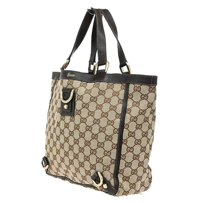 Gucci Abbey D-Ring Tote GG Canvas, BROWN, CANVAS, Tote bag