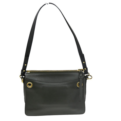 Chloe Roy Shoulder Bag Leather, Black, Suede, Shoulder Bag