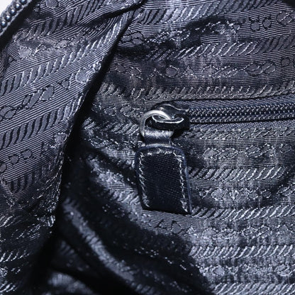 Prada Vintage Zip Handbag Tessuto, BLACK, NYLON, Handbag