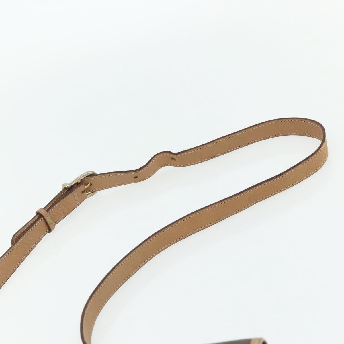 Celine Vintage Macadam Shoulder Bag Canvas and Leather, Brown, Canvas, Shoulder Bag