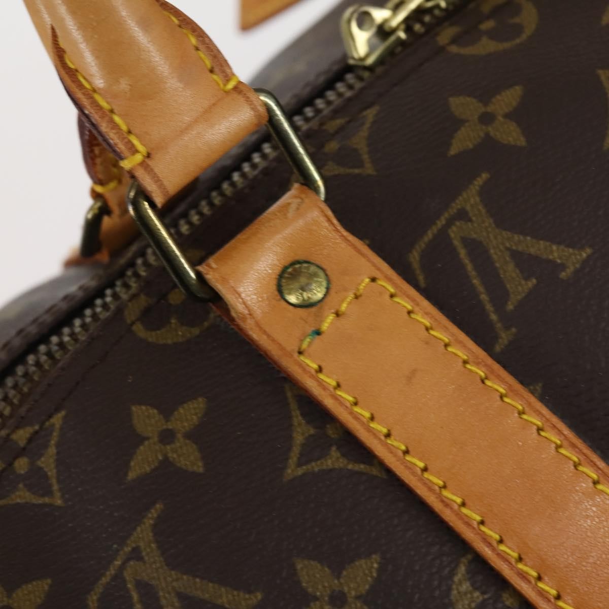 Louis Vuitton Keepall Bag Monogram Canvas, BROWN, CANVAS, Travel bag