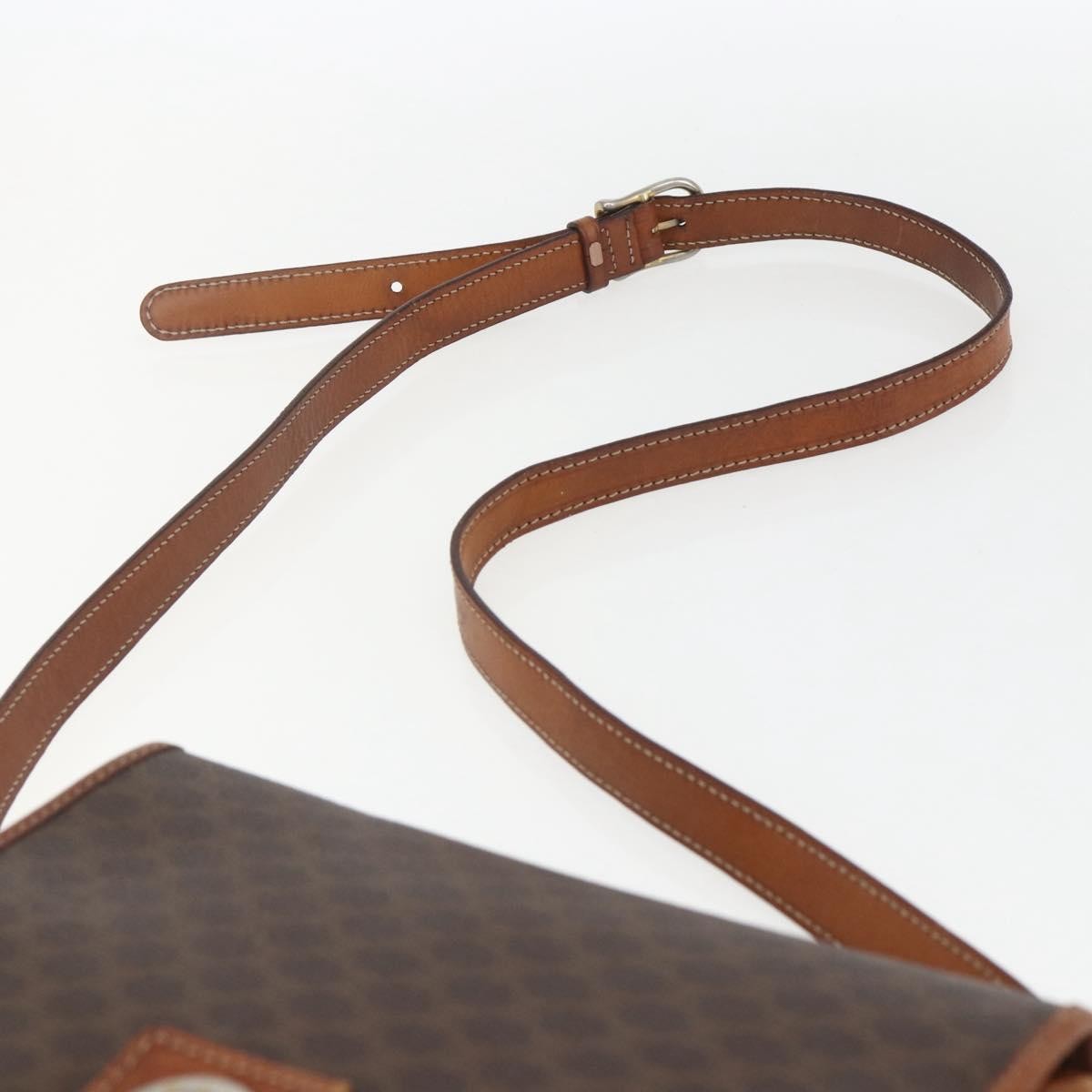 Celine Macadam Shoulder Bag PVC Leather, BROWN, PVC, Shoulder bag