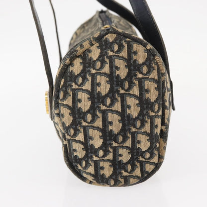 Christian Dior Vintage Trotter Handbag Canvas, NAVY, CANVAS, Handbag