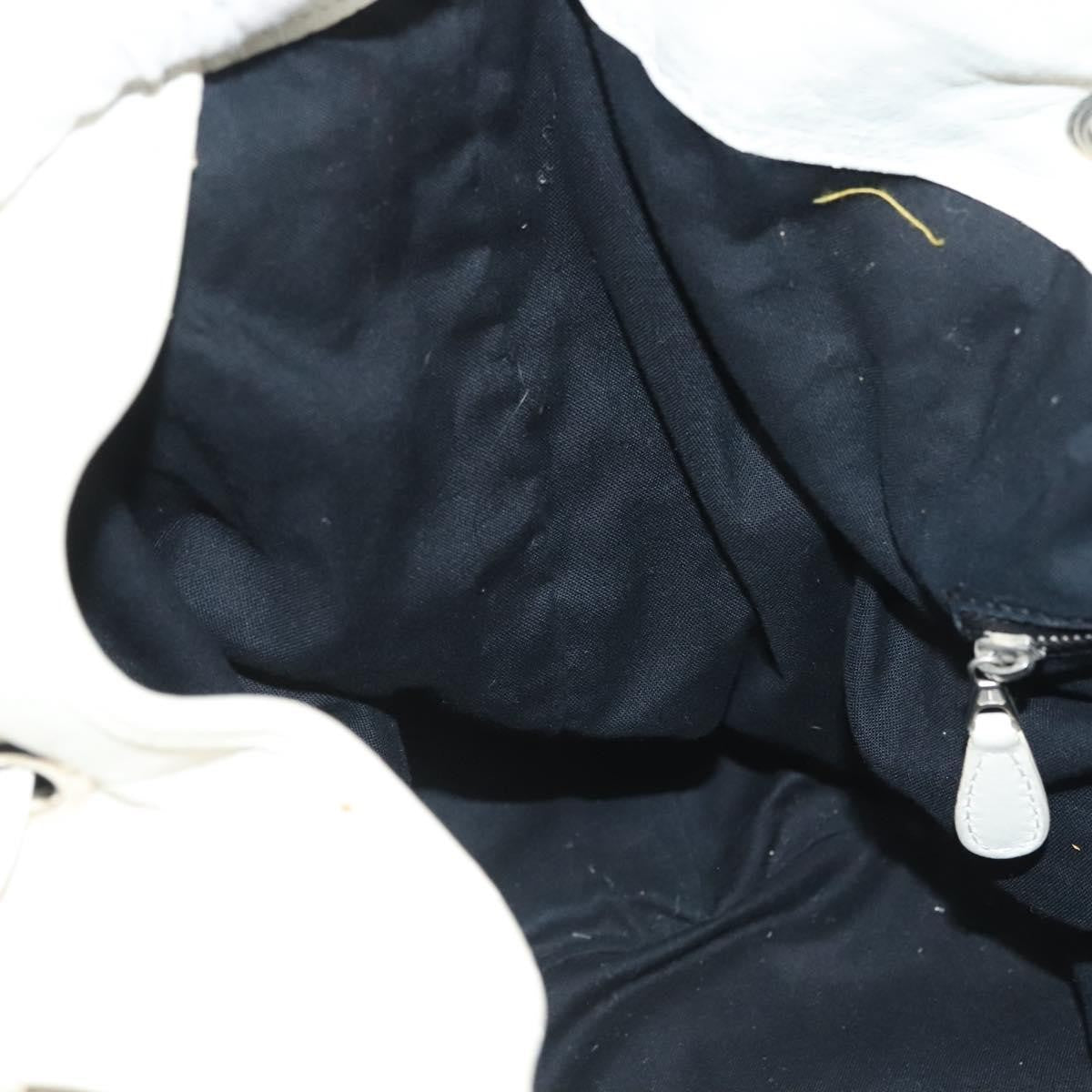 Balenciaga Pom Pon Giant Studs Bag Leather, WHITE, LEATHER, Handbag