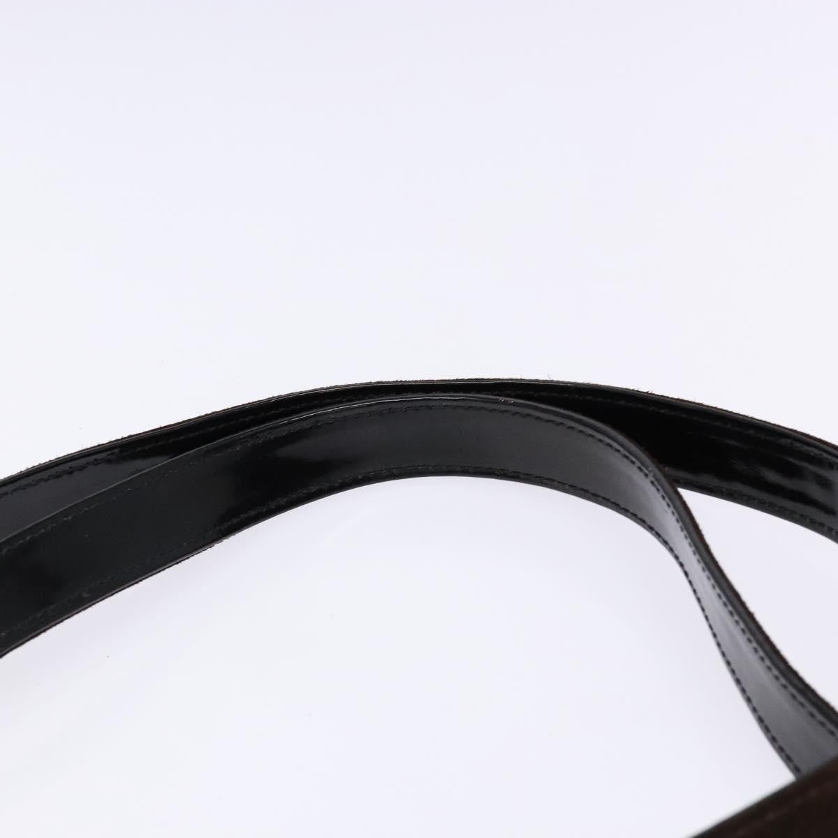 Chanel Vintage Logo Tote Suede, BROWN, SUEDE, Tote bag