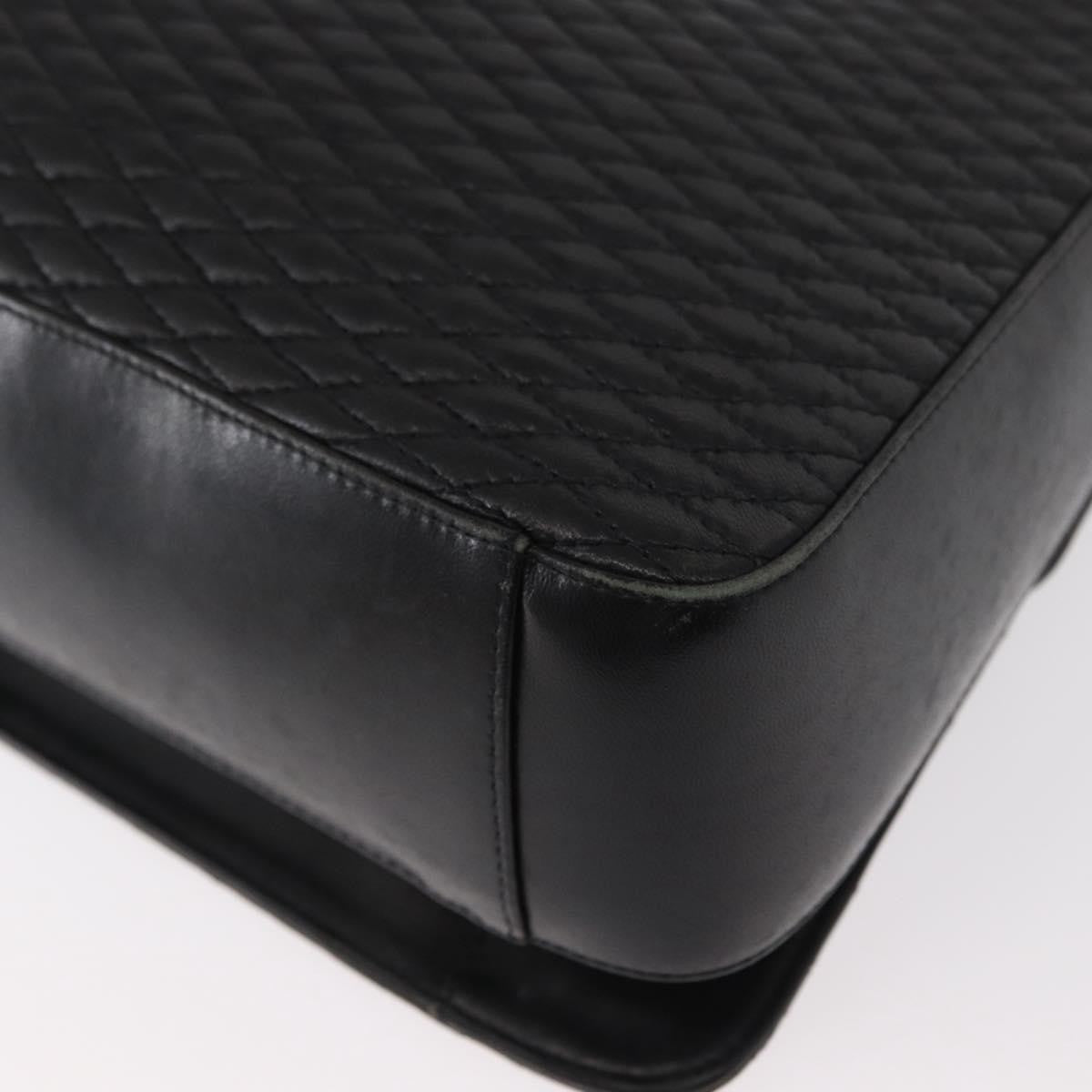 Bally Vintage Handbag Quilted Leather, BLACK, LEATHER, Handbag