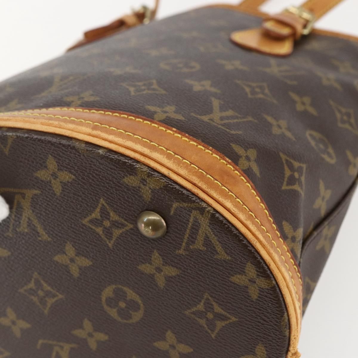 Louis Vuitton Petit Bucket Bag Monogram Canvas, BROWN, CANVAS, Shoulder bag