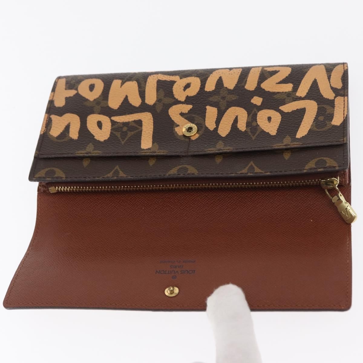 Louis Vuitton Vintage Sarah Wallet Monogram Canvas, ORANGE, CANVAS, Wallets