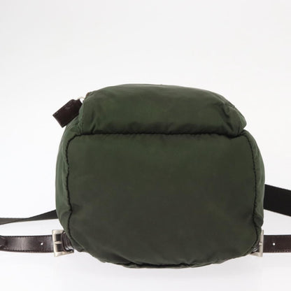 Prada Front Pocket Backpack Tessuto, Khaki, Nylon, Backpack