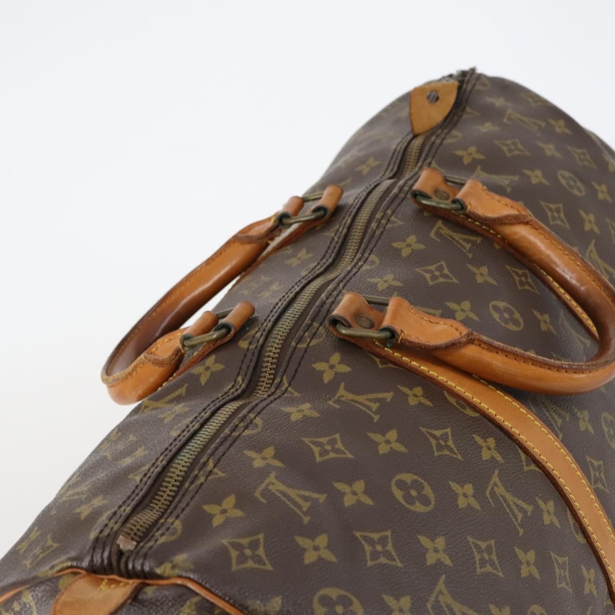 Louis Vuitton Keepall Bag Monogram Canvas, BROWN, CANVAS, Travel bag