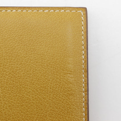 Hermes Vision Agenda Cover Leather, YELLOW, LEATHER, Wallets