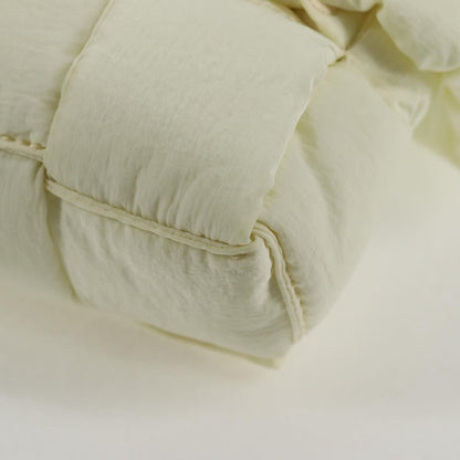 Bottega Veneta Padded Tech Cassette Crossbody Bag Intrecciato Nylon, WHITE, SYNTHETIC, Crossbody bag