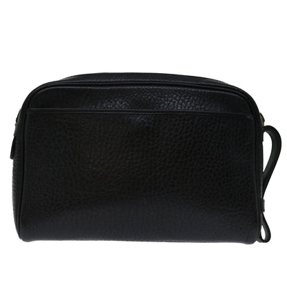 Burberry Zip Clutch Leather, BLACK, LEATHER, Clutche & pouche