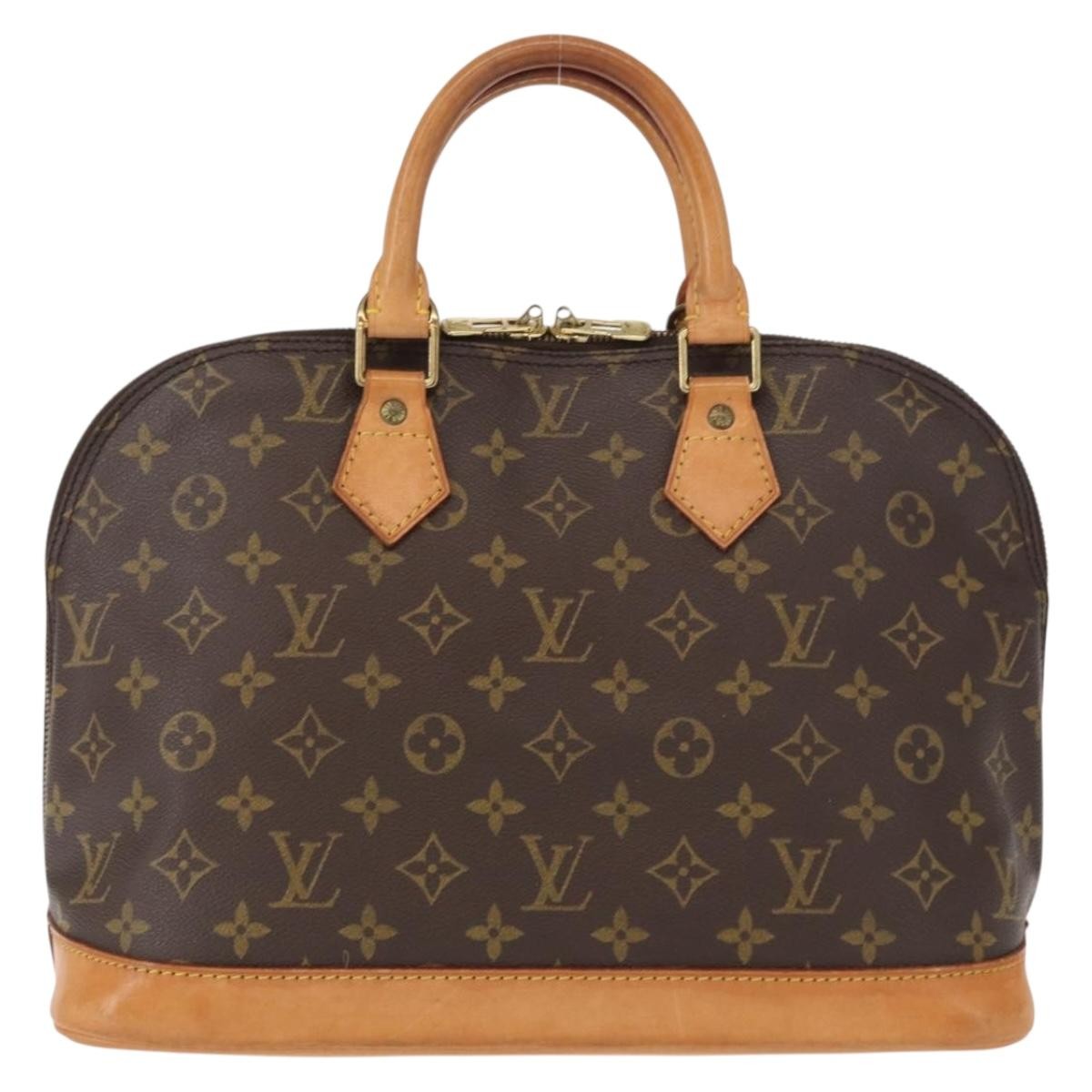Louis Vuitton Alma Handbag Monogram Canvas, BROWN, CANVAS, Handbag