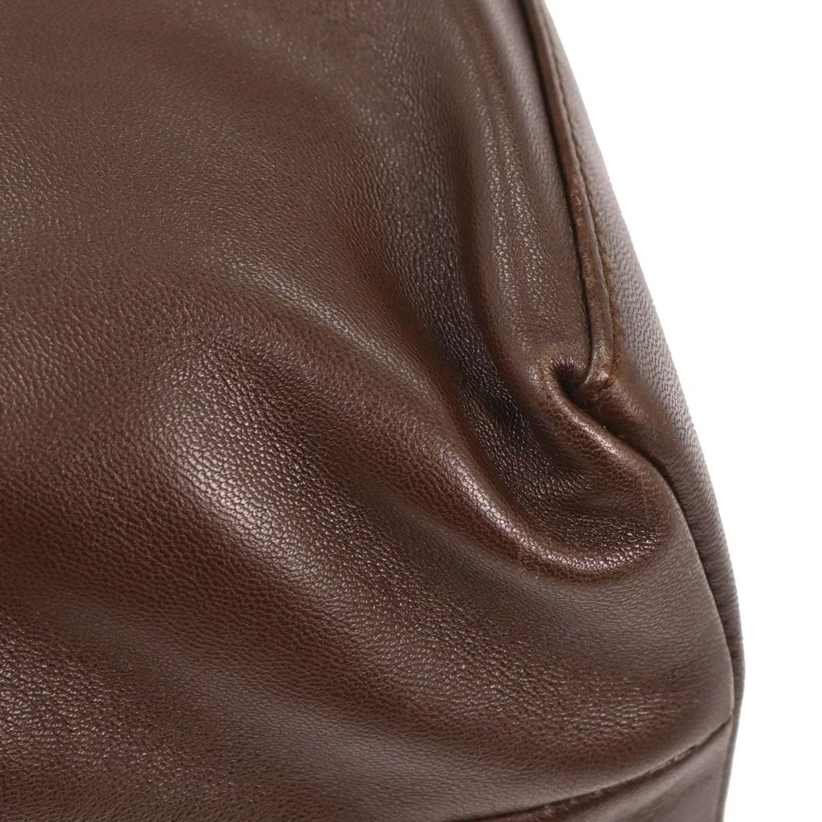 Loewe Anagram handbag Leather, BROWN, LEATHER, Handbag