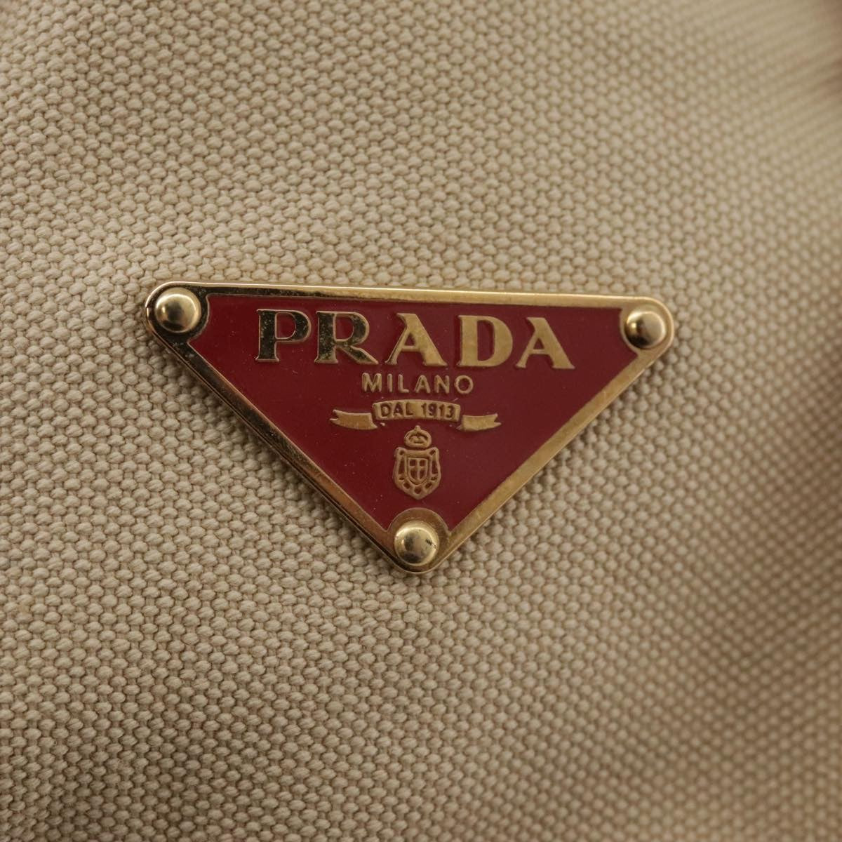 Prada Vintage Tote Canvas, BEIGE, CANVAS, Tote bag