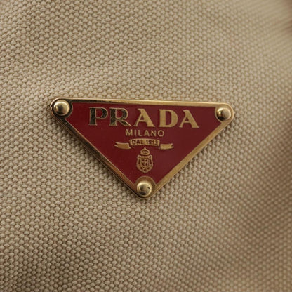 Prada Vintage Tote Canvas, BEIGE, CANVAS, Tote bag