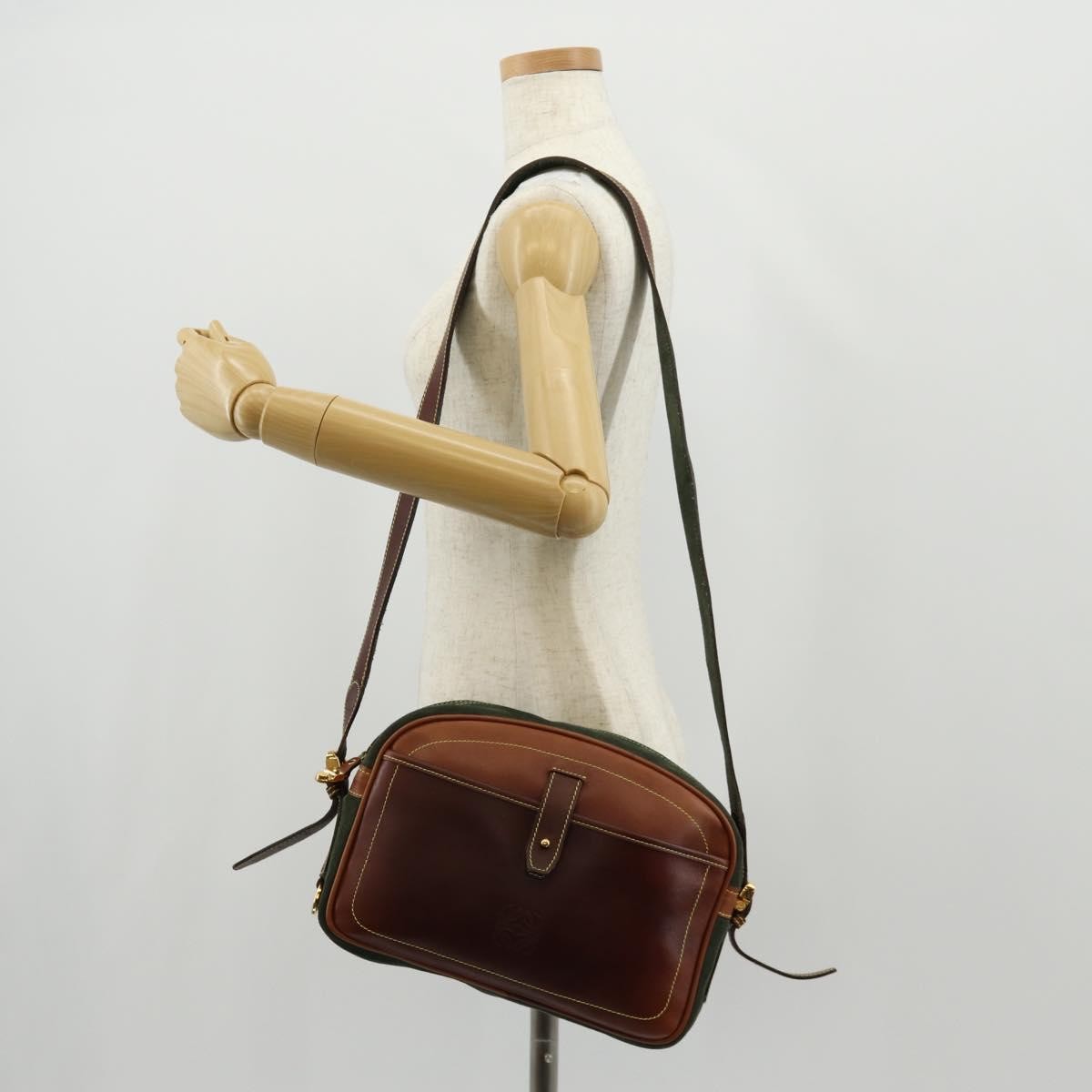 Loewe Anagram Shoulder Bag Suede, BROWN, SUEDE, Shoulder bag