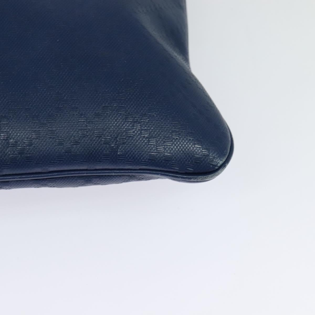 Gucci Zip Top Messenger Bag Diamante Leather, BLUE, LEATHER, Shoulder bag