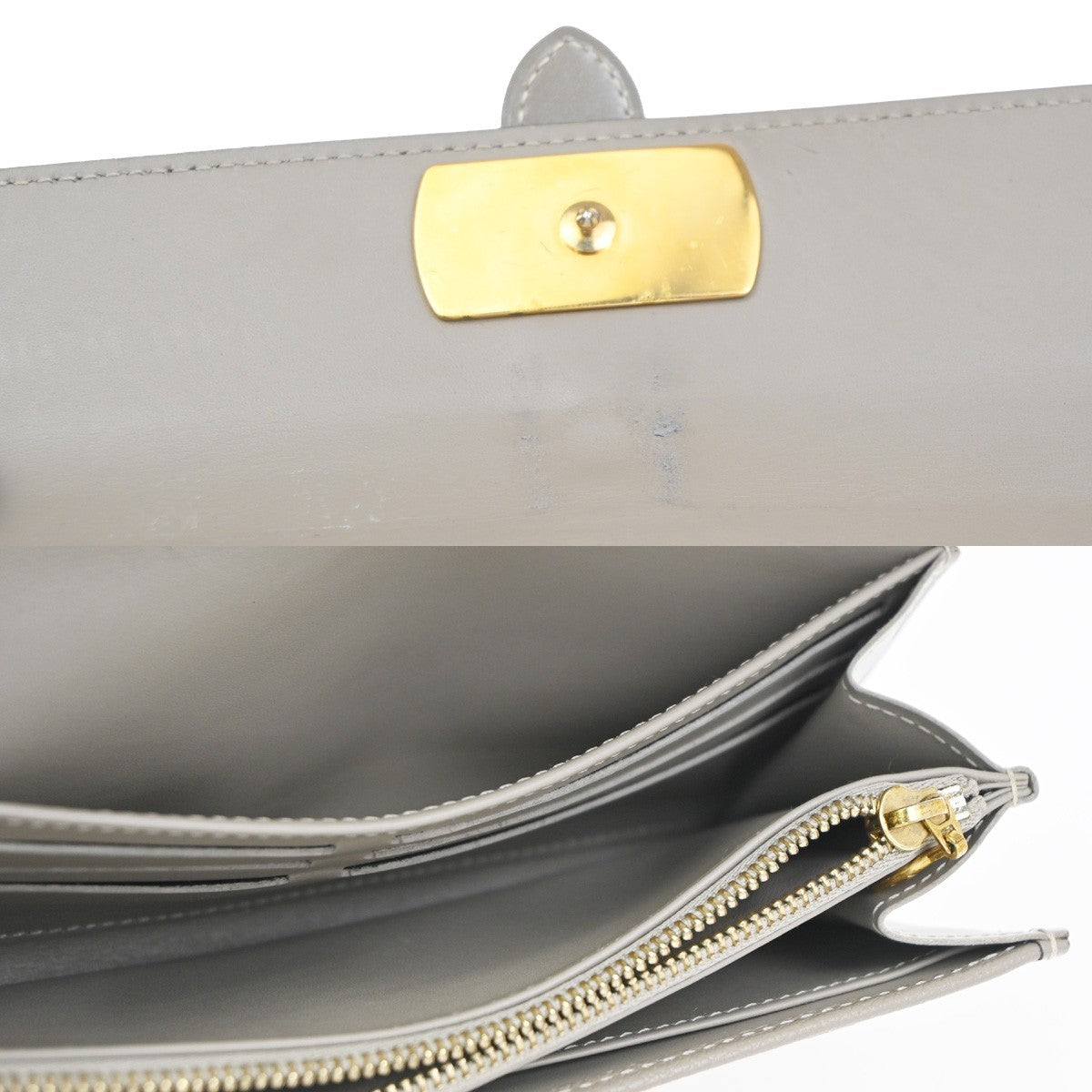 Louis Vuitton Suhali Le Favori Wallet Leather, GRAY, LEATHER, Wallets