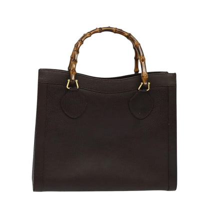 Gucci Bamboo Handle Tote Leather, BROWN, LEATHER, Tote bag