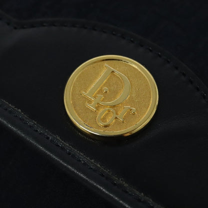 Christian Dior Vintage Chain Flap Shoulder Bag Diorissimo Canvas, NAVY, CANVAS, Shoulder bag