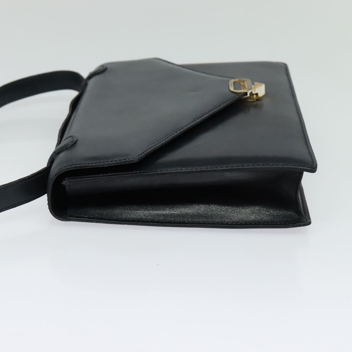 Celine Envelope Shoulder Bag Leather, NAVY, LEATHER, Shoulder bag