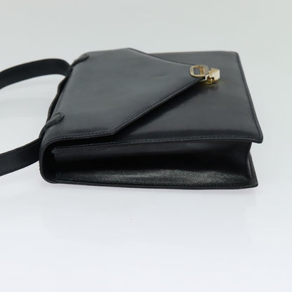 Celine Envelope Shoulder Bag Leather, NAVY, LEATHER, Shoulder bag