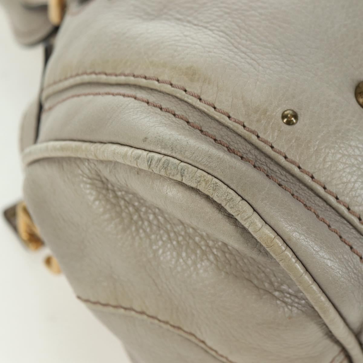 Chloe Paddington Lock Handbag Leather, Beige, Leather, Handbag