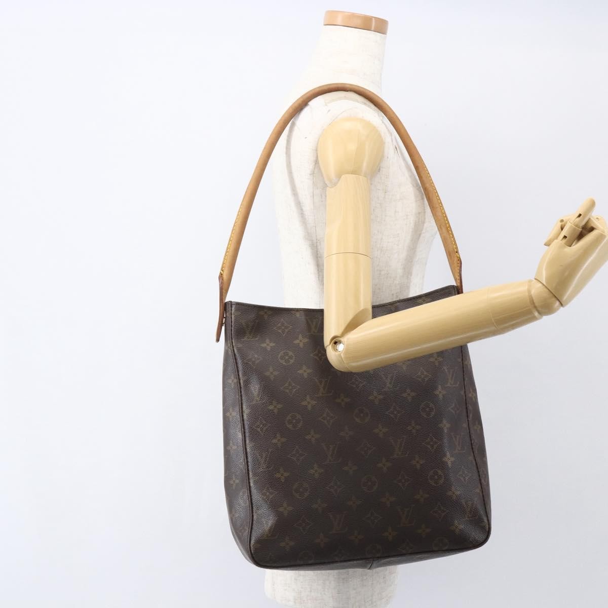 Louis Vuitton Looping Handbag Monogram Canvas, BROWN, CANVAS, Shoulder bag