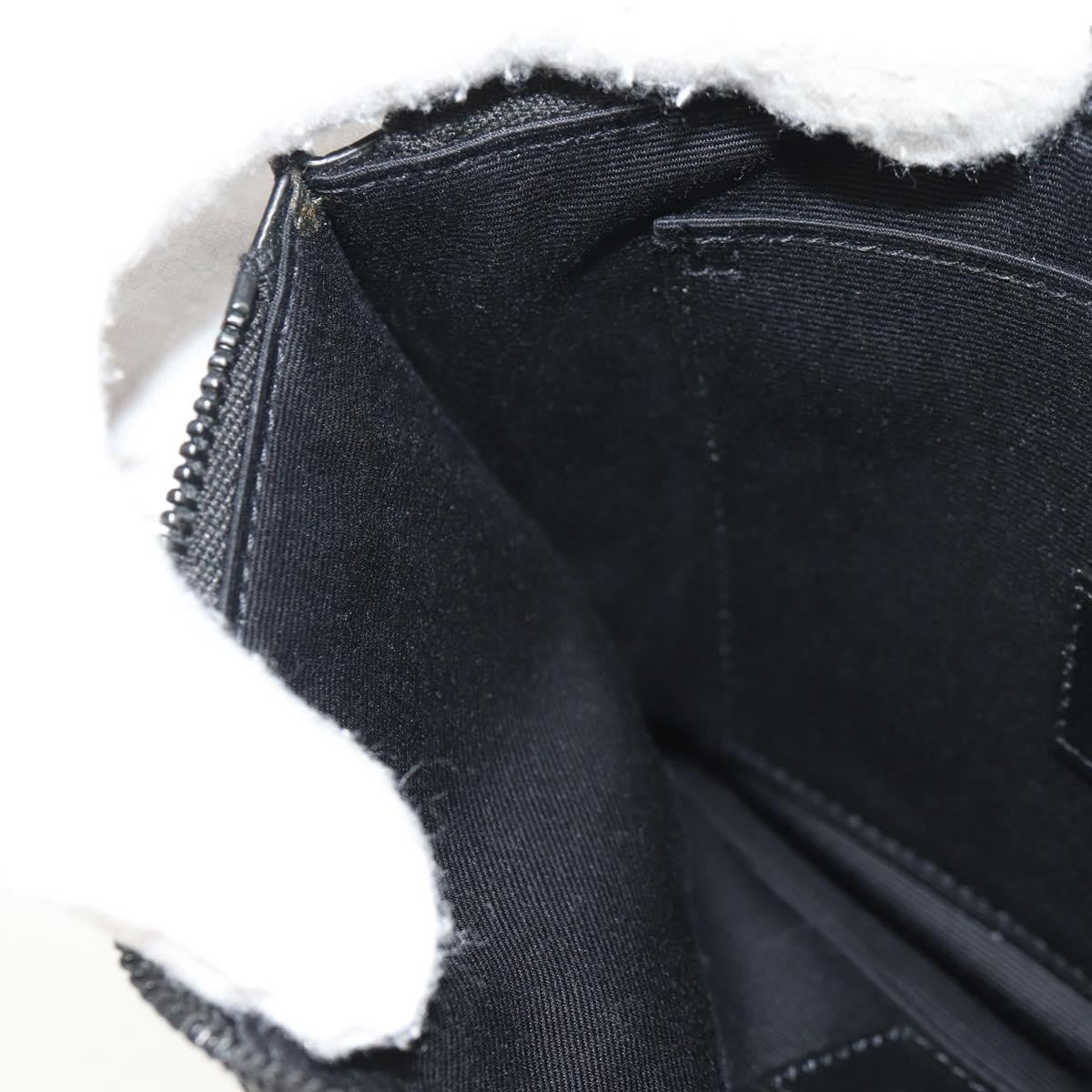 Saint Laurent Classic Monogram Zip Bill Pouch Leather, BLACK, LEATHER, Clutche & pouche