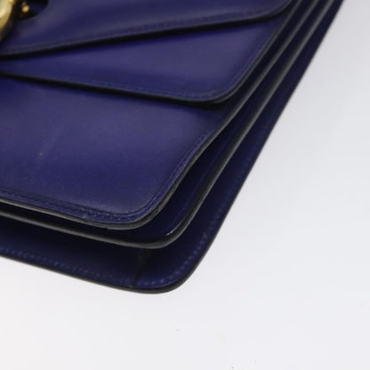 Celine Gancini Handbag Leather, PURPLE, LEATHER, Handbag