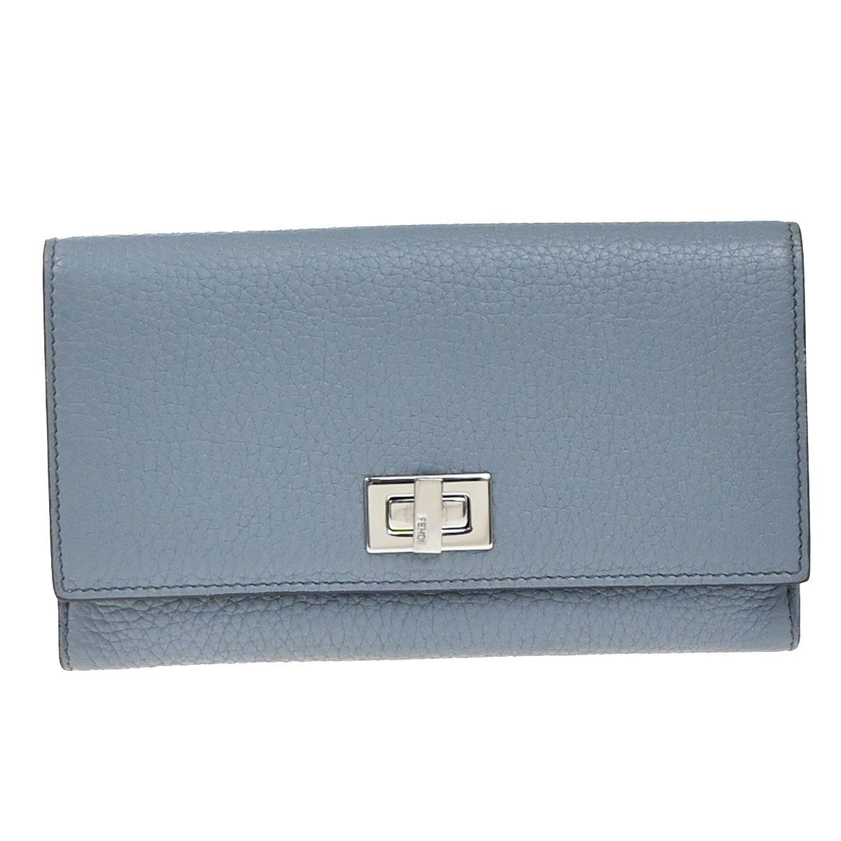 Fendi Peekaboo Wallet Leather, Blue, Leather, Wallet