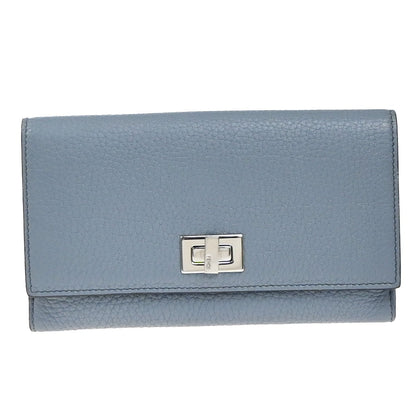 Fendi Peekaboo Wallet Leather, Blue, Leather, Wallet