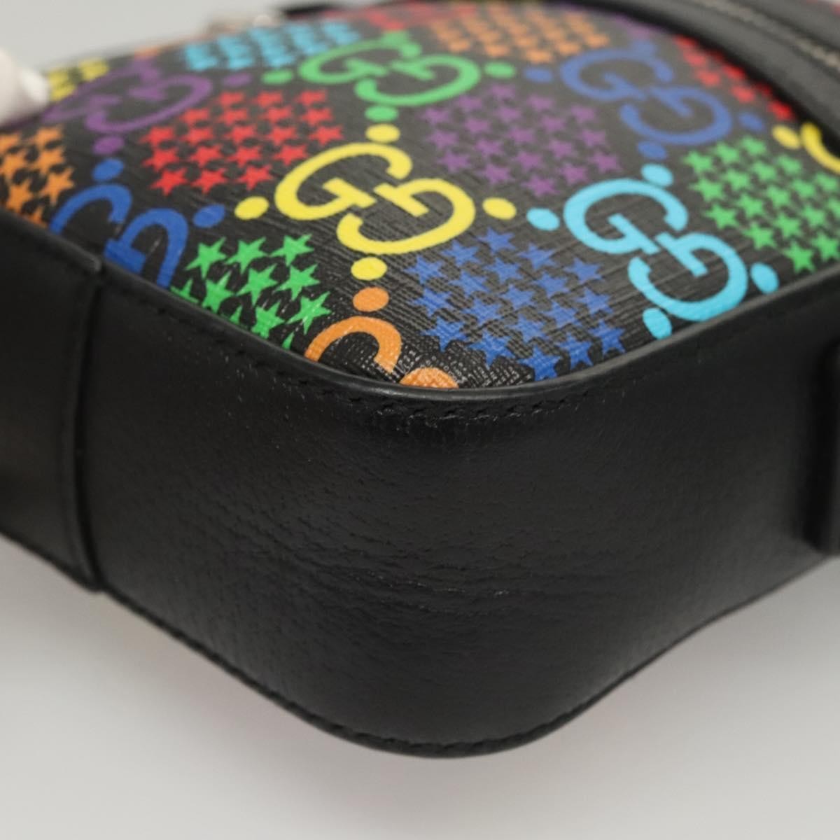 Gucci Front Zip Messenger Bag Psychedelic Print GG Coated Canvas, MULTICOLOUR, CANVAS, Shoulder bag