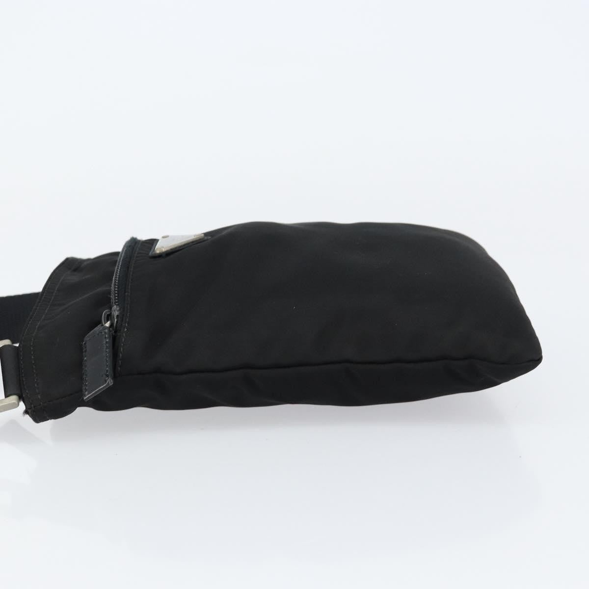 Prada Front Zip Convertible Flat Messenger Tessuto with Leather, BLACK, NYLON, Shoulder bag