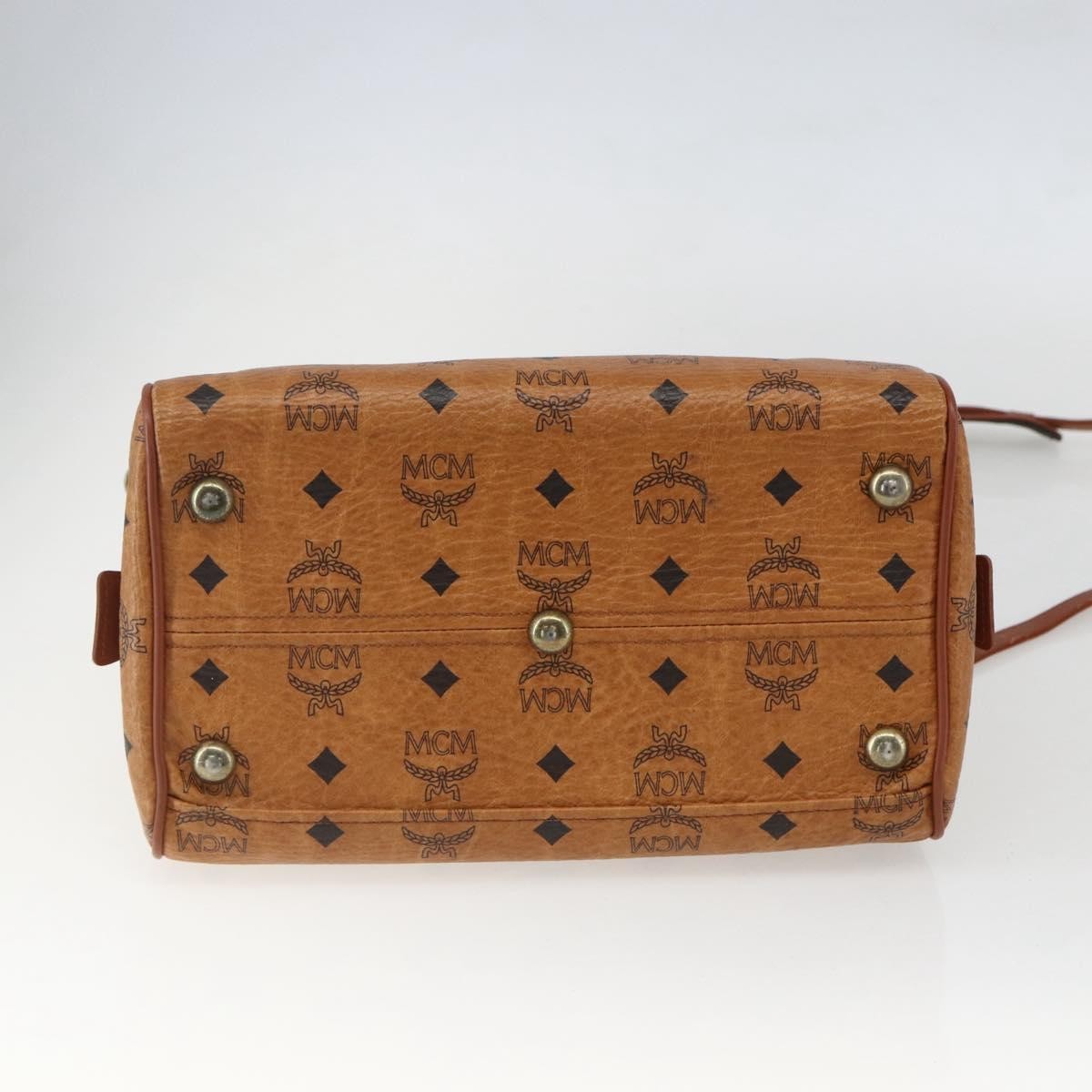 MCM Visetos logogramme Handbag Canvas and Leather, BROWN, CANVAS, Handbag
