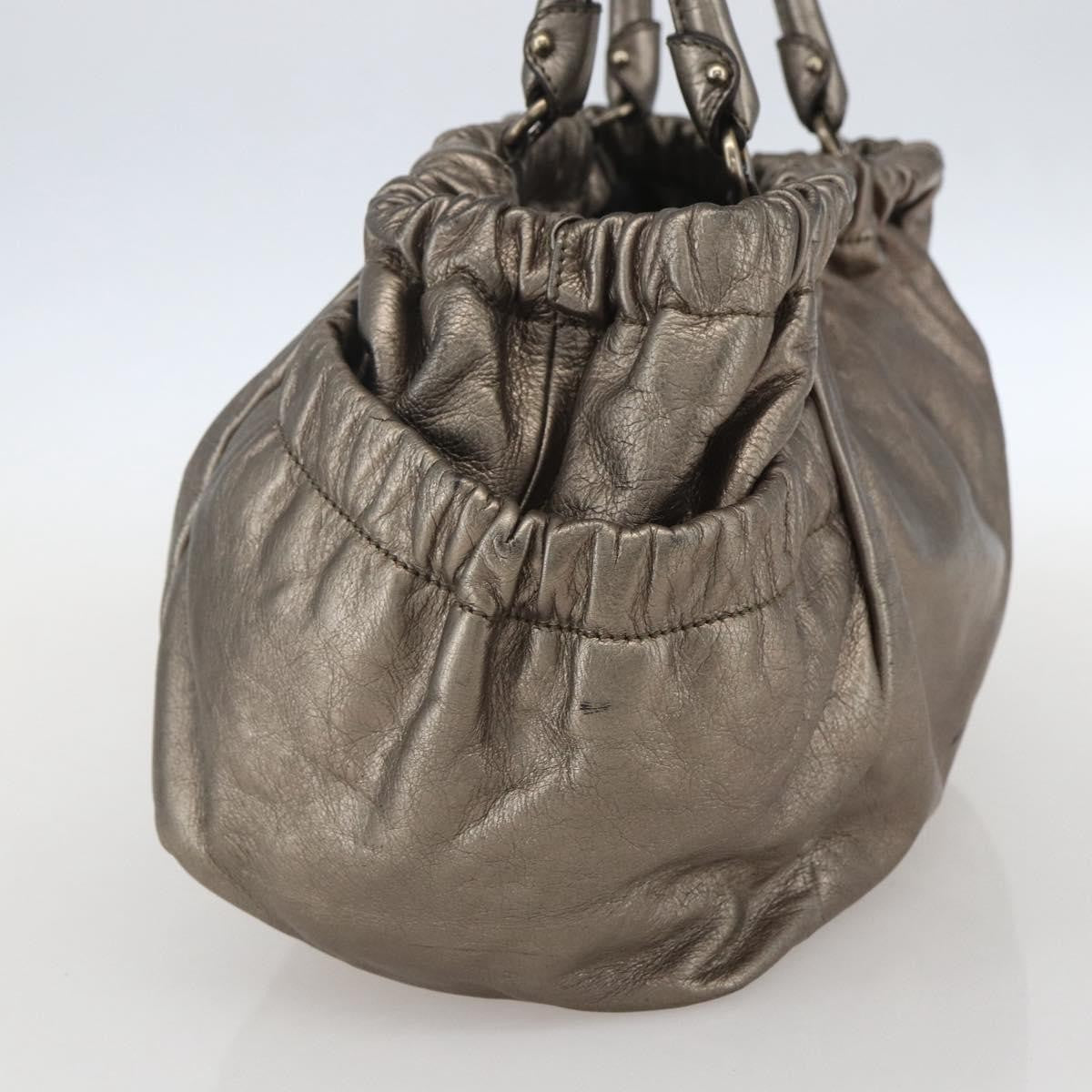 Salvatore Ferragamo Vala Handbag Leather, GOLD, LEATHER, Handbag