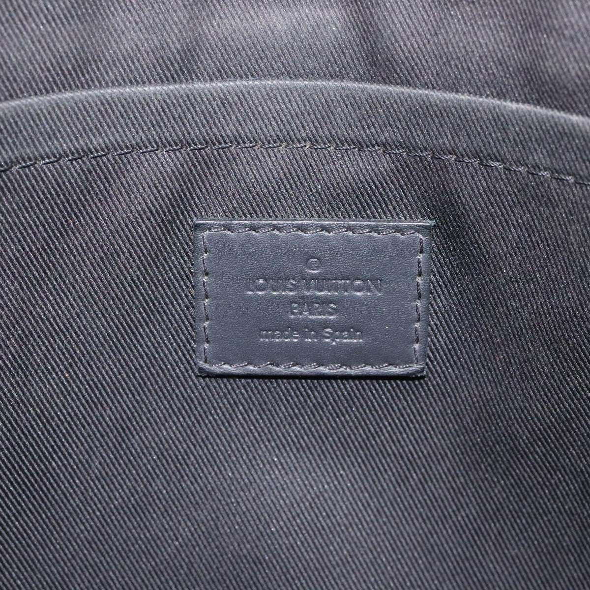 Louis Vuitton Discovery Pochette Monogram Shadow Leather, BLACK, LEATHER, Clutche & pouche